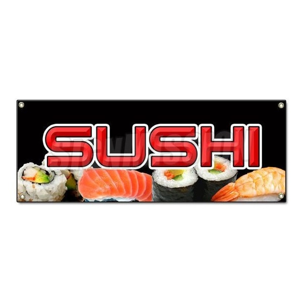 SUSHI BANNER SIGN sashimi ramen noodles soba japanese japan udon sake